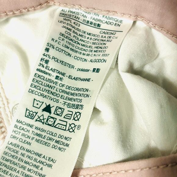 Denizen Levis High Rise Light Pink Ankle Jeans Size 17 (Juniors) - Picture 4 of 6